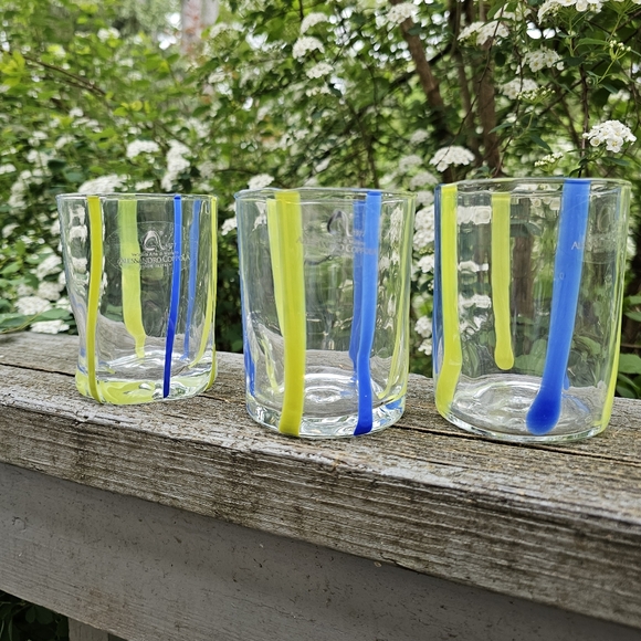 **Alessandro Coppola Blue Goto Glasses Set of 3 - Picture 9 of 14